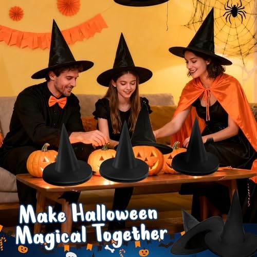 RAINFLOW Halloween Witch Hats - Black Hanging Witch Hats for Porch Decor