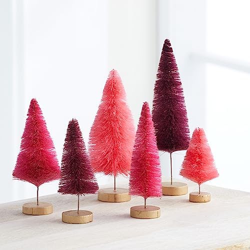 Bottle Brush Trees Set of 24, Hand-Dyed (Set of 24)