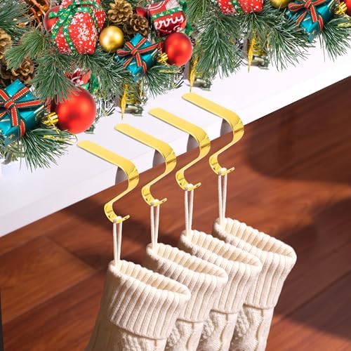 Stocking Holders for Mantle,Christmas Stocking Hooks for Fireplace