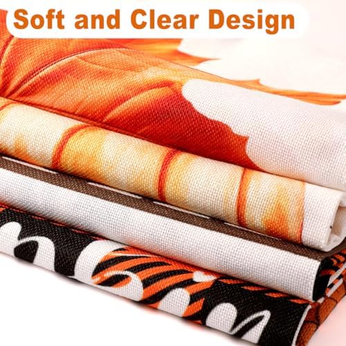 TOYPOPOR Fall Pillow Covers 20x20 4Pcs Double‑Sided Print Autumn Home Decor