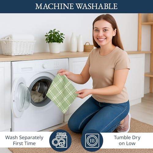 LANE LINEN Cotton Dish Towels for Kitchen Quick Drying, Durable 4 Pack