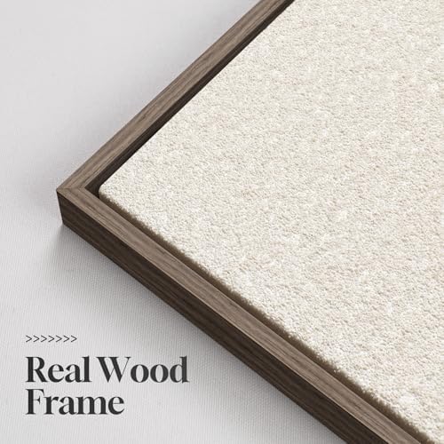 Framed Neutral Abstract Wall Art, 3D Textured Artwork for Walls, 24x36 In