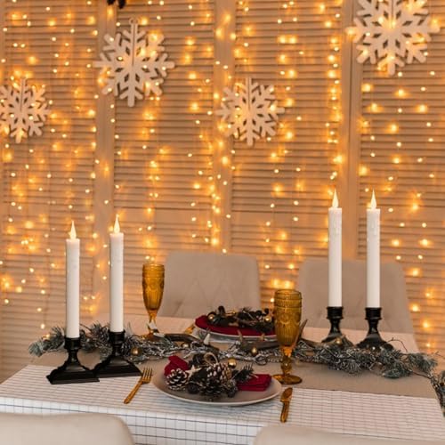 Wondise Flameless Window Candles with Timer & Remote Battery Operated