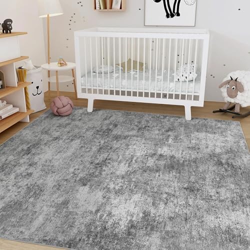 Nakagishi Boho 5x7 Area Rug Living Room Rugs Machine Washable Gray