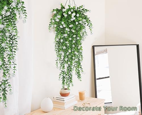 RECUTMS Artificial Hanging Plants Fake Hanging Vines Outdoor Faux Draping
