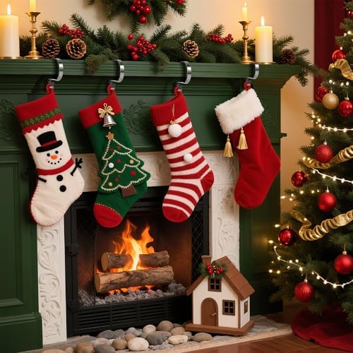 TAROSE Stocking Holders for Mantle,Christmas Home Fireplace Decoration