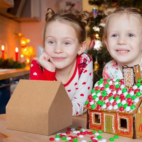 36 Set 6'' Christmas Crafts Gingerbread House, Cardboard House Decorations