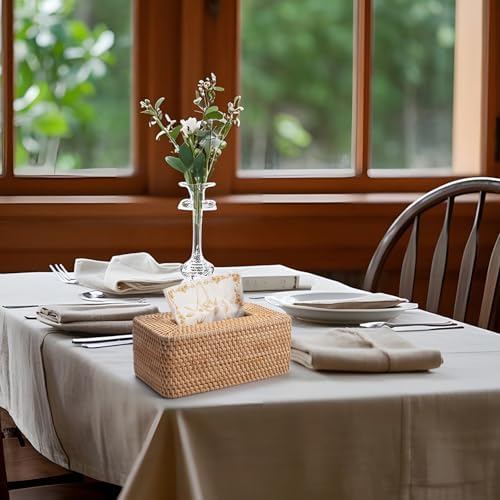 Rattan Tissue Box Cover / Natural