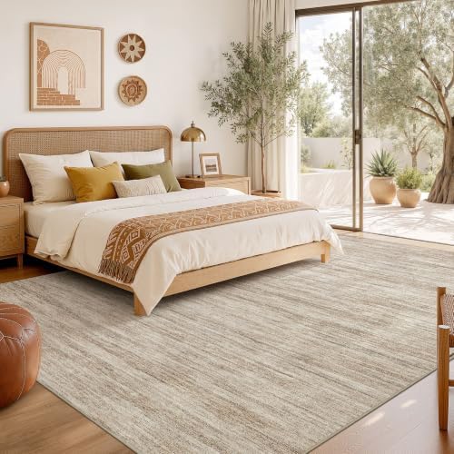 Nakagishi Boho 5x7 Area Rug Living Room Rugs Machine Washable Dark Brown