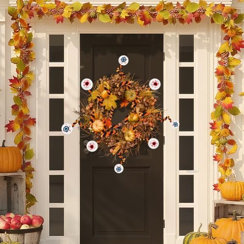 12 Pcs Halloween Eyeball Picks,Bendable Wool Floral Picks Party Decorations