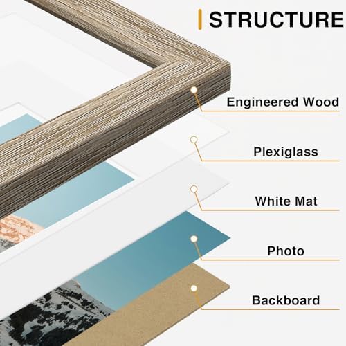 Vittanly 15 Pack Picture Frames Collage Wall Decor, Wall/Tabletop Display