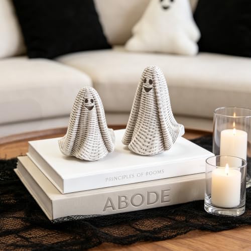 DN DECONATION Halloween Decorations Indoor Faux Rattan Ghost Decor for Home