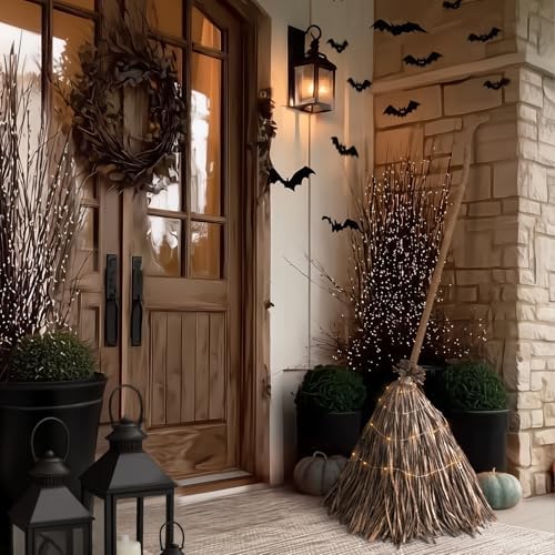 Halloween Decorations - 5.5 Ft Giant Light-Up Witches Broom