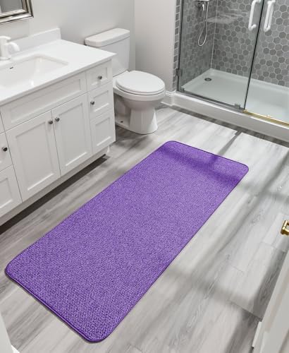 Bosap Bath Mat,Ultra Thin Bathroom Runner Rugs,Large Bath Mats for Bathroom,Quick Dry,Non-Slip,Machine Washable,Low
