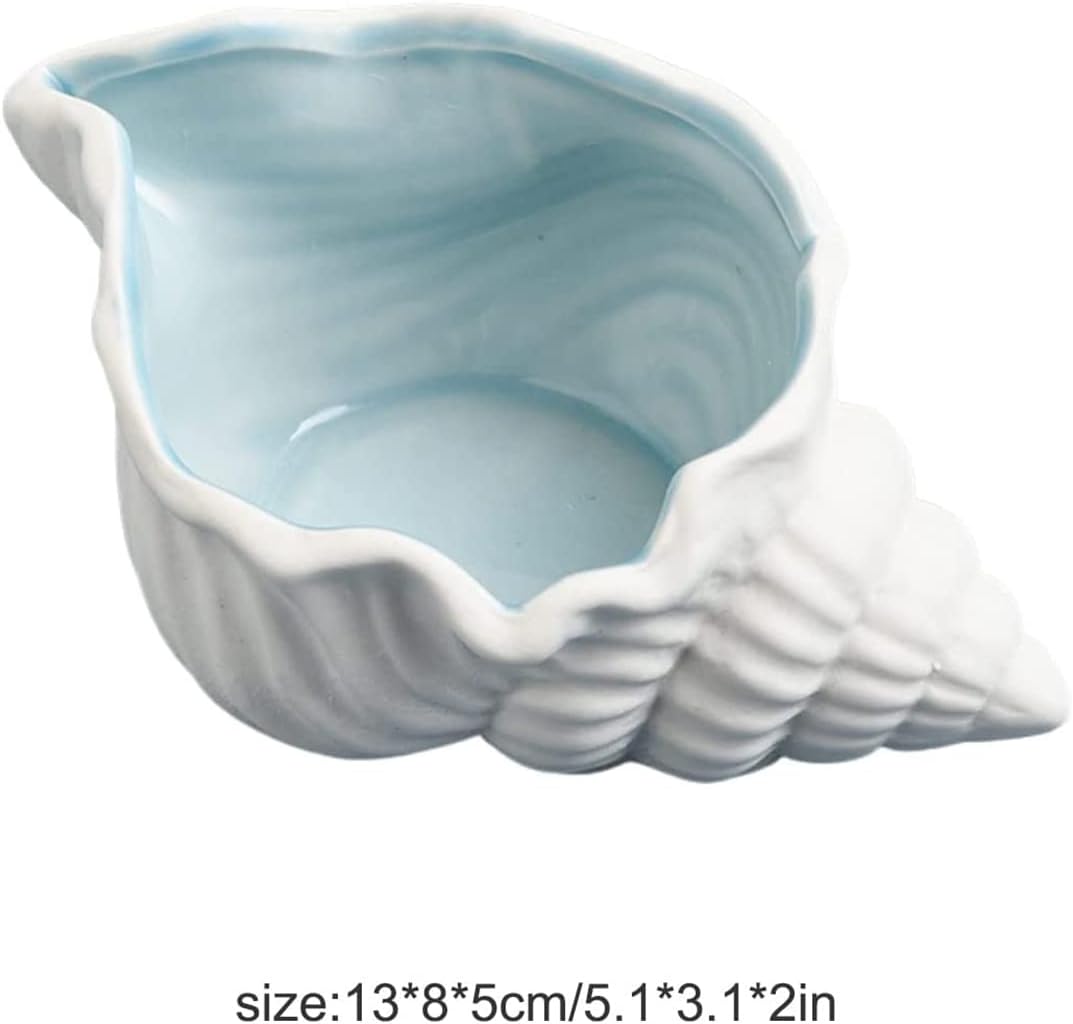 Ceramic Jewelry Dish Trinket Tray Conch Style Ring Dish Earrings Candy Storage Holder Table / Style1
