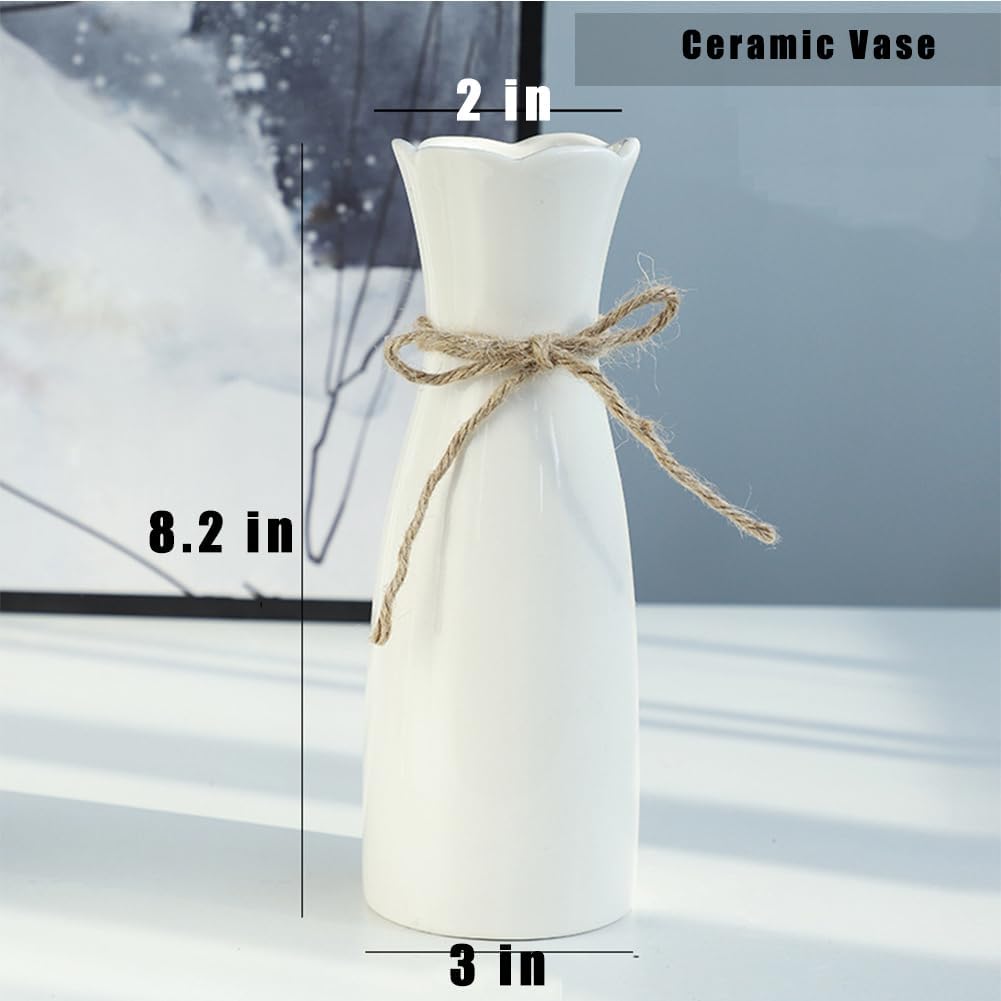 Boho Ceramic Vase / White-1