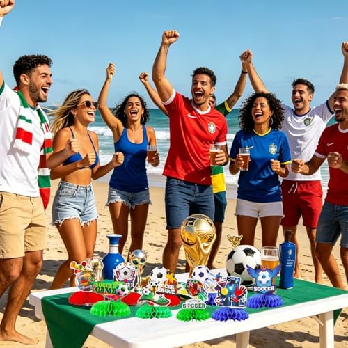 9Pcs Soccer Party Decorations,Soccer Table Decorations Centerprise