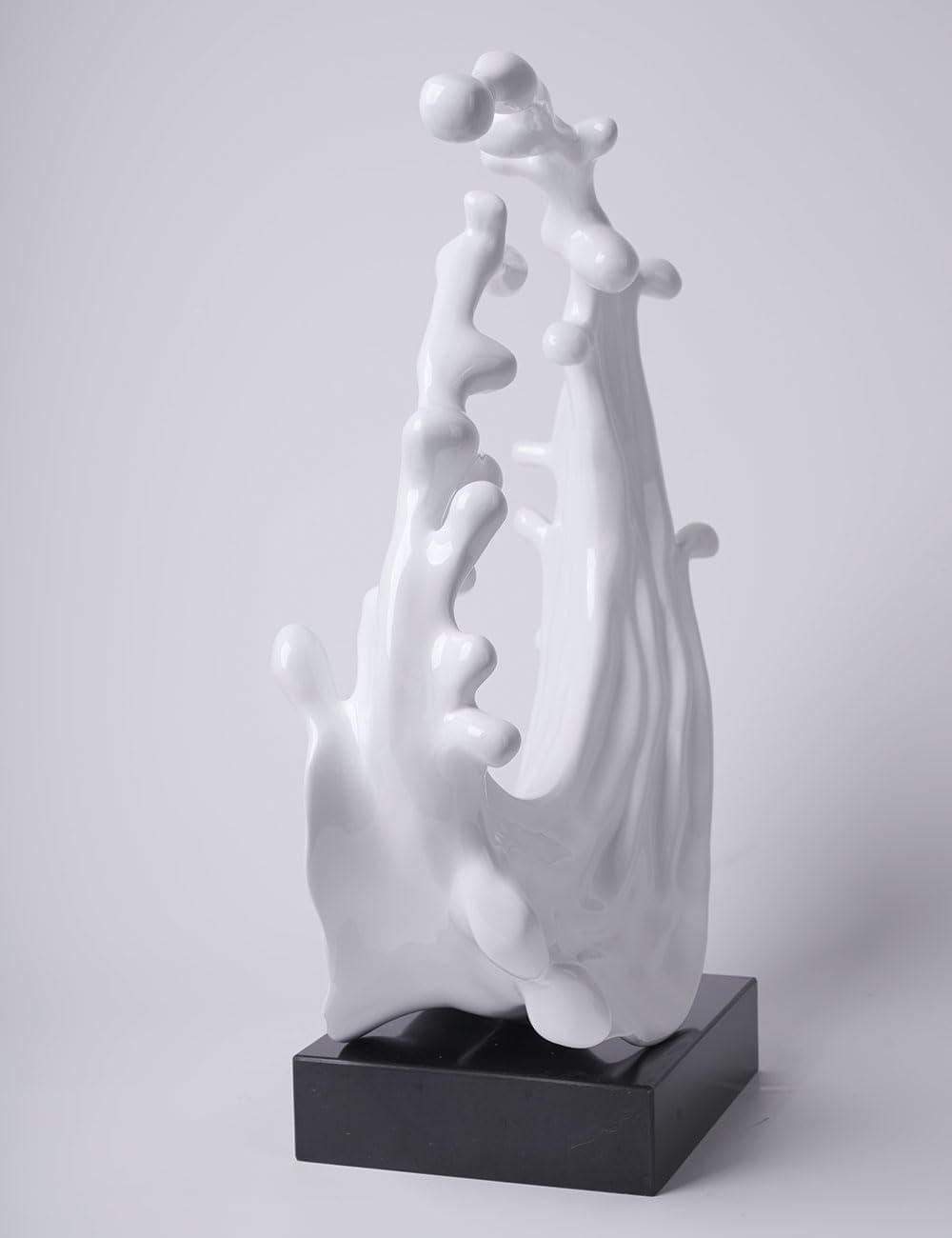 Abstract Sculpture Decor Modern Art Gift Sea Wave Figurine Table Centerpiece Statue / White
