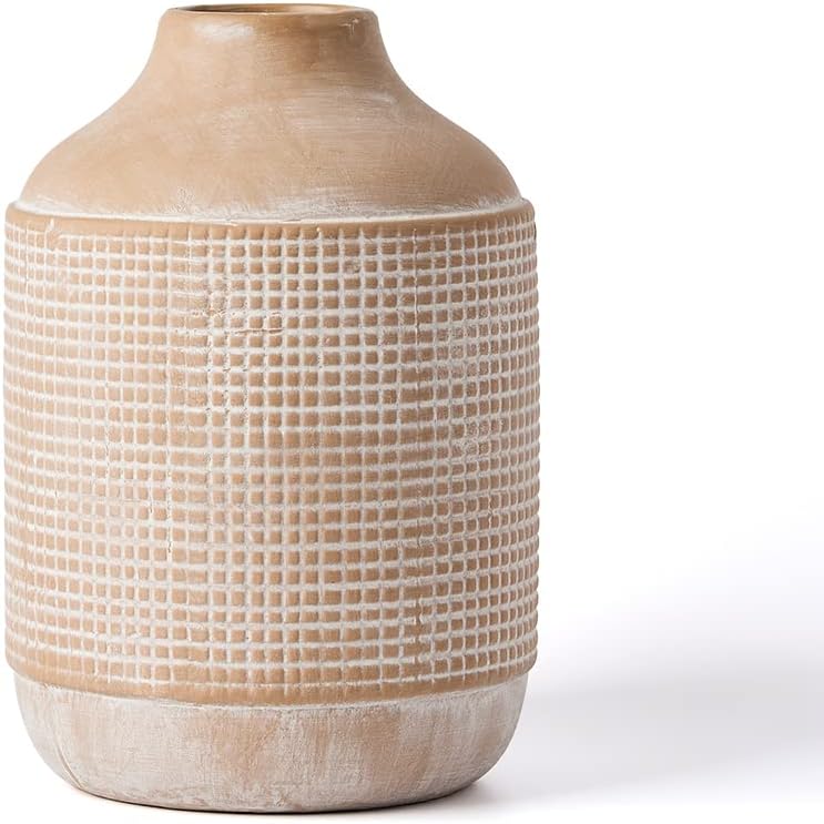Sand Glaze Finish Boho Vase / Jo-gs17132-beige
