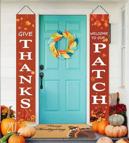 Happy-Thanksgiving-Welcome-Doormat-Fall-Outdoor Harvest-Turkey-Door-Mat
