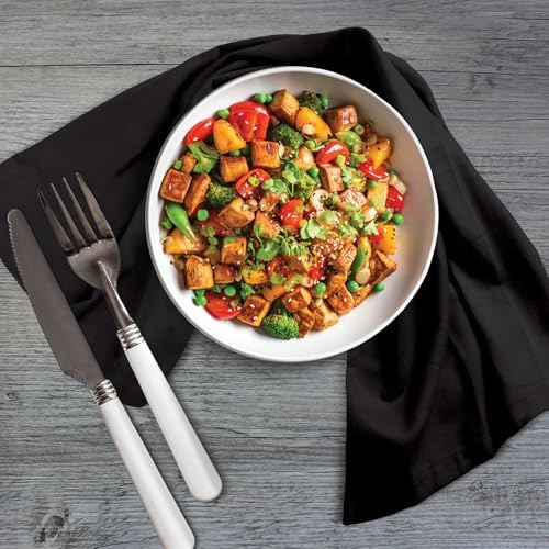 Urban Villa Kitchen Towels Cotton Dish Towels 20”x30” (Set of 3) Black
