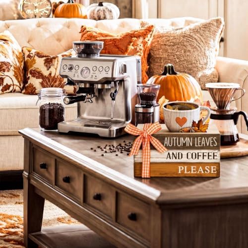 4 Pcs Fall Tiered Tray Decor Mini Wooden Faux Book Stack Sign