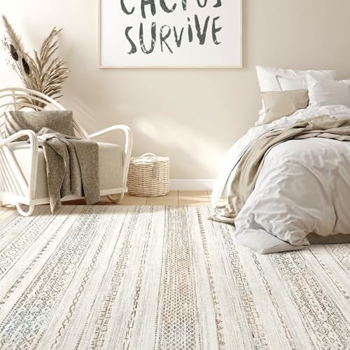 Nakagishi Boho 5x7 Area Rug Living Room Rugs Machine Washable Colorful