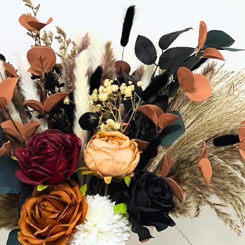 Fall Dried & Artificial Floral Centerpieces For Tables, Thanksgiving Decor