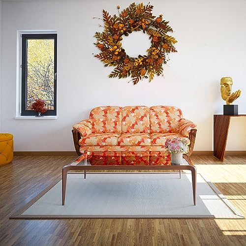 WreathDream 20 inch Fall Wreath Autumn Oak Leaves Wreath with Cape Gooseberry,Oak Leaf,Acorn,Berry,Pine Cone for Front Door Farmhouse Indoor Outdoor Festival Home Decor