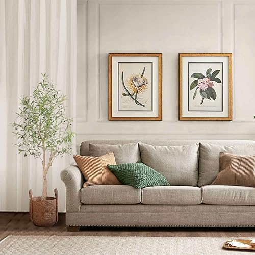 FEELEAD 5FT Artificial Olive Tree with Realistic Leaves & Natural Trunk