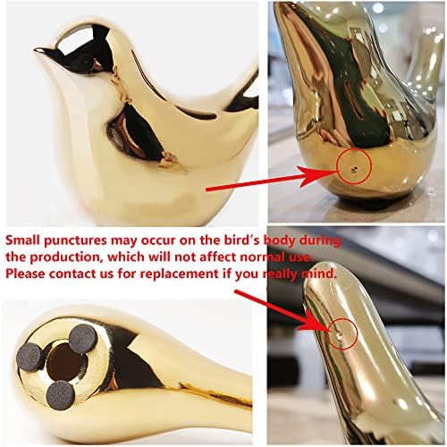 FANTESTICRYAN Small Birds Statues Home Decor, Modern Style, Gold, M&L