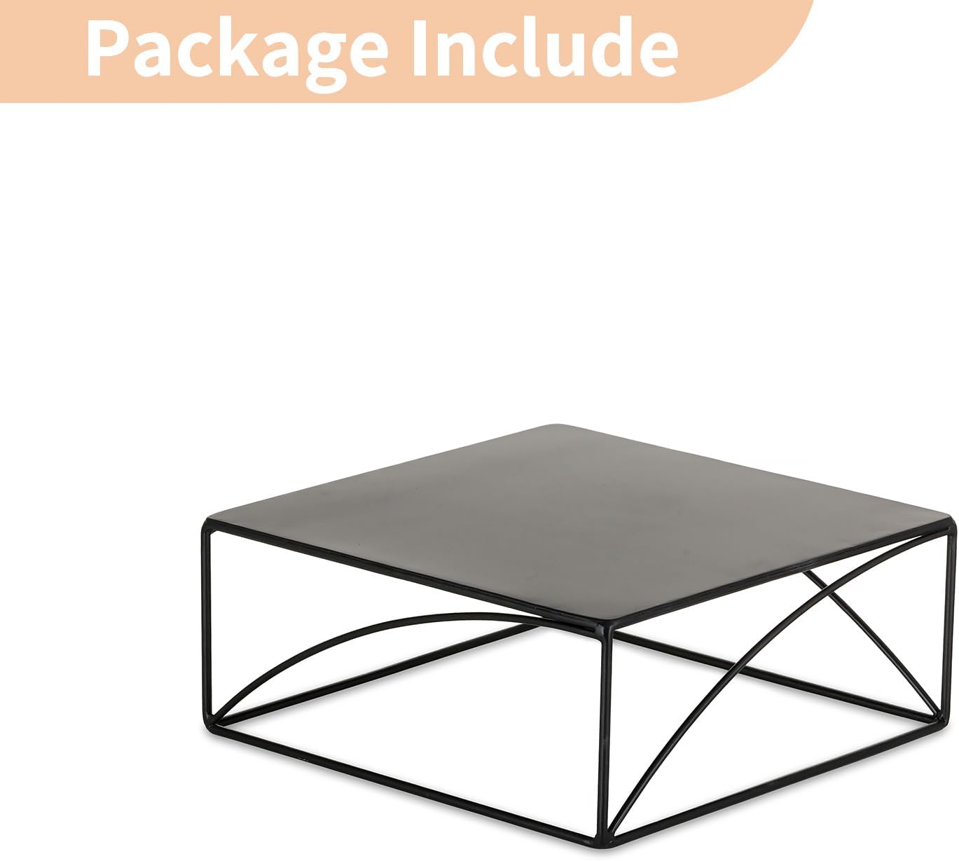 Cake Stand Cupcake Display Metal Dessert Pedestal Stands Food Riser Display Plate / Black / 8.2 Inch