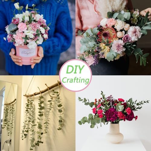 10 Pcs Dried Eucalyptus Stems 17" Real Eucalyptus for Shower Hanging