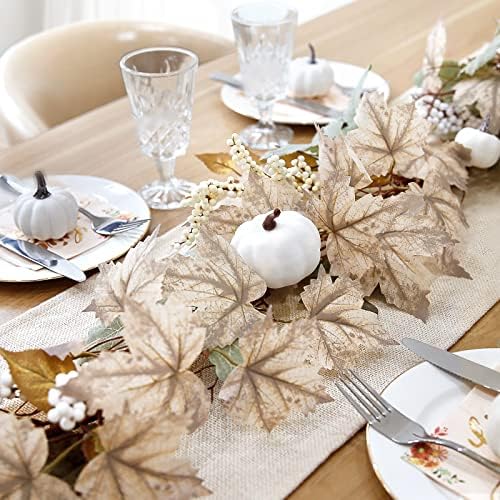 Fall Decorations for Home - 2 Pack 6Ft Autumn Maples Pumpkin Berry Garlands