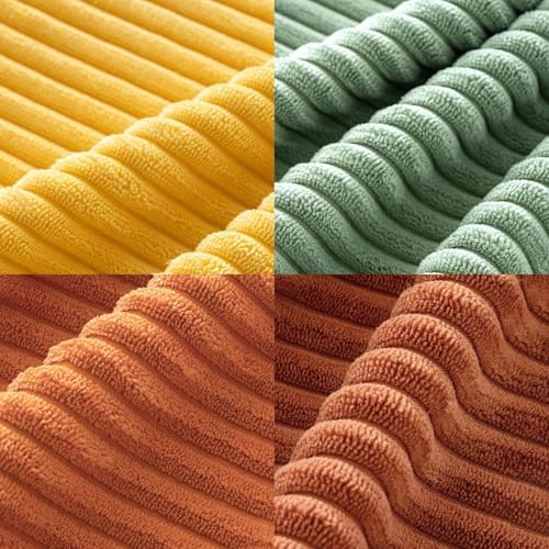 MIULEE Fall Decorative Throw Pillow Covers Yellow Rust Green 24x24