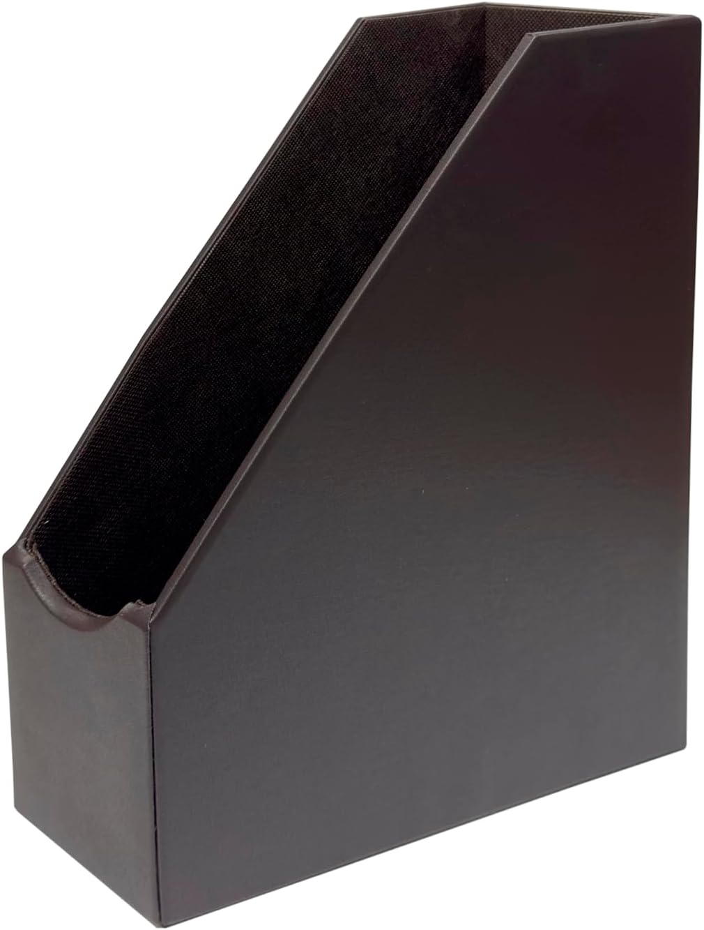 UnionBasic Magazine File Holder - Office Leatherette Desktop Document File Folder Journals Organizer Racks, Coffee, Set