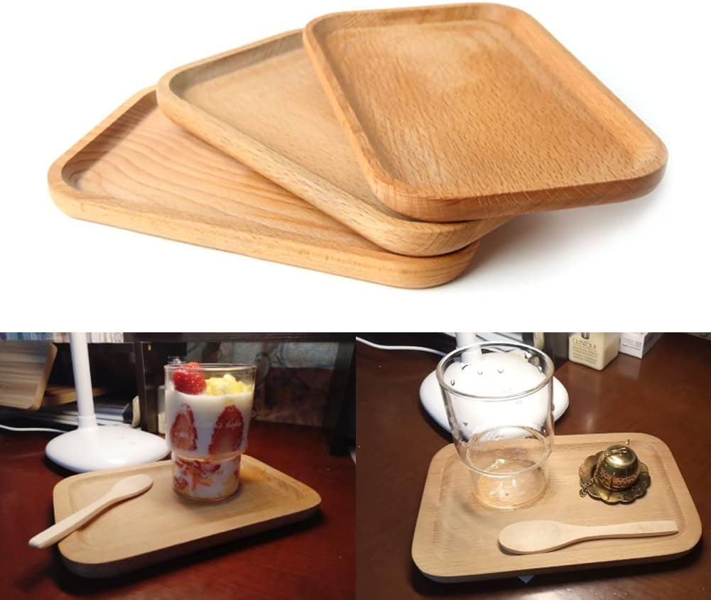 Serving Platter Tray / Wood / 8 x 5 / Set of 6