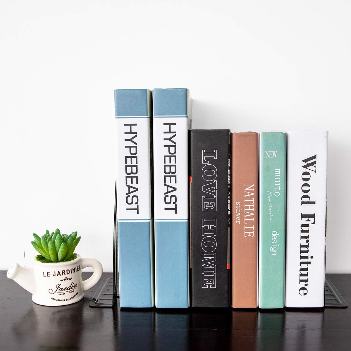 Book Ends Metal Bookends / Black / 6.6 x 5.7 x 5 / Set of 20