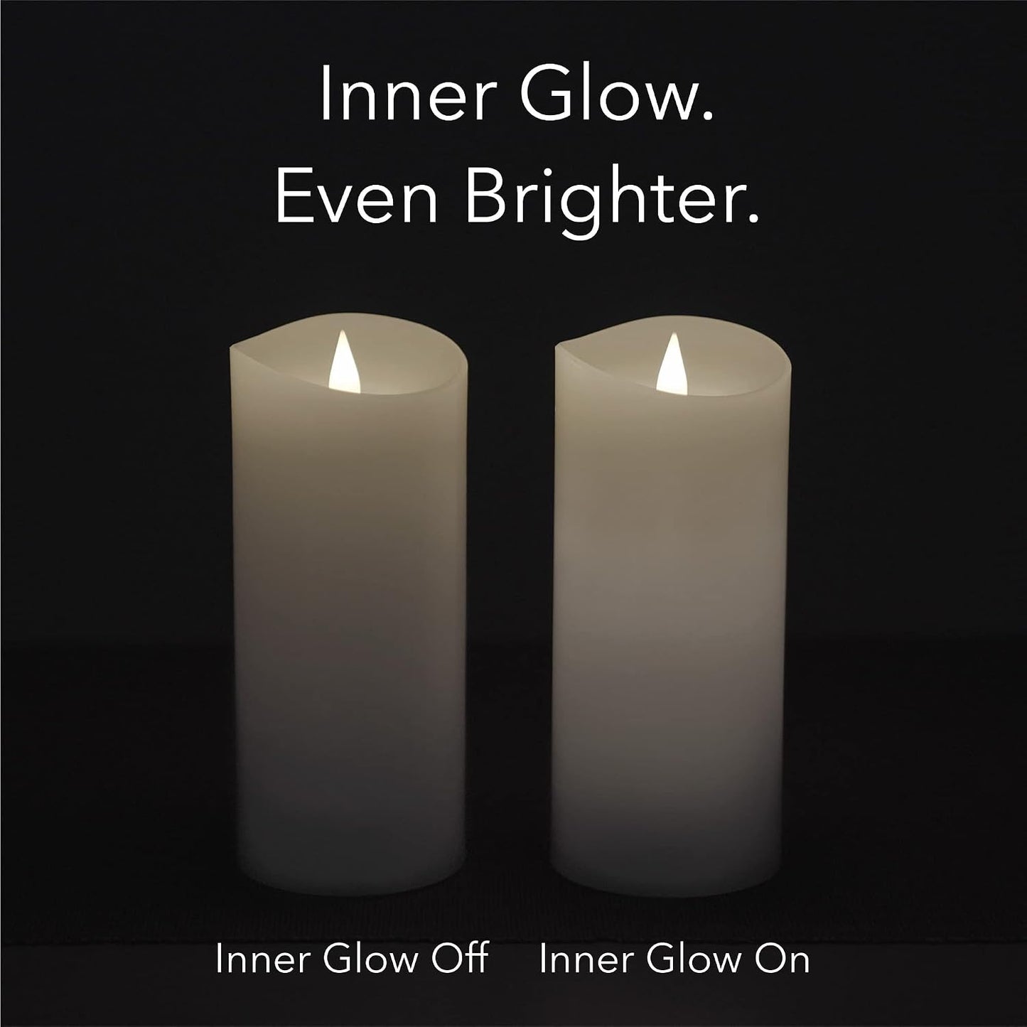 Flameless LED Candles with Remote Control, 3"x 7.1"Flickering 3D Moving Flame Battery Operated Candles in Real Wax