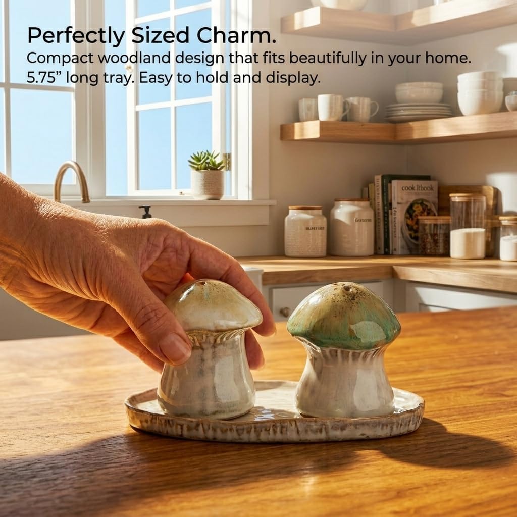 Mushroom Unique Salt and Pepper Shaker Set