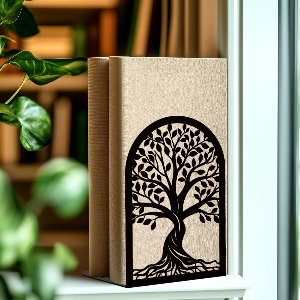 Trees Metal Bookends for Desk / Tree / Black
