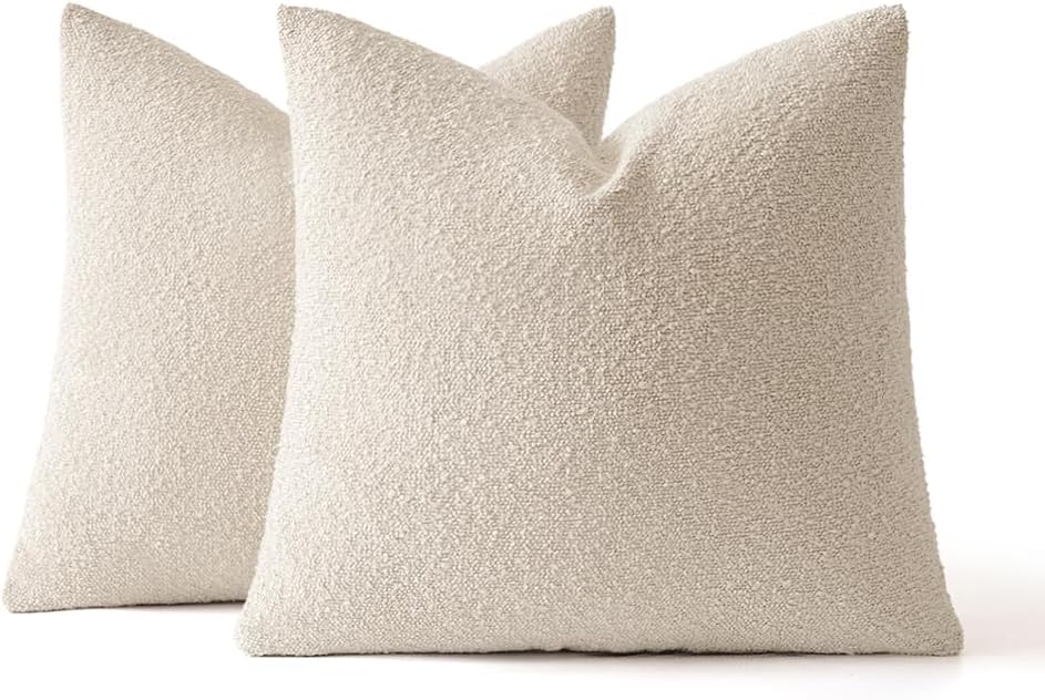 Decorative Pillow Covers / 18 x 18 / Beige / Set of 2