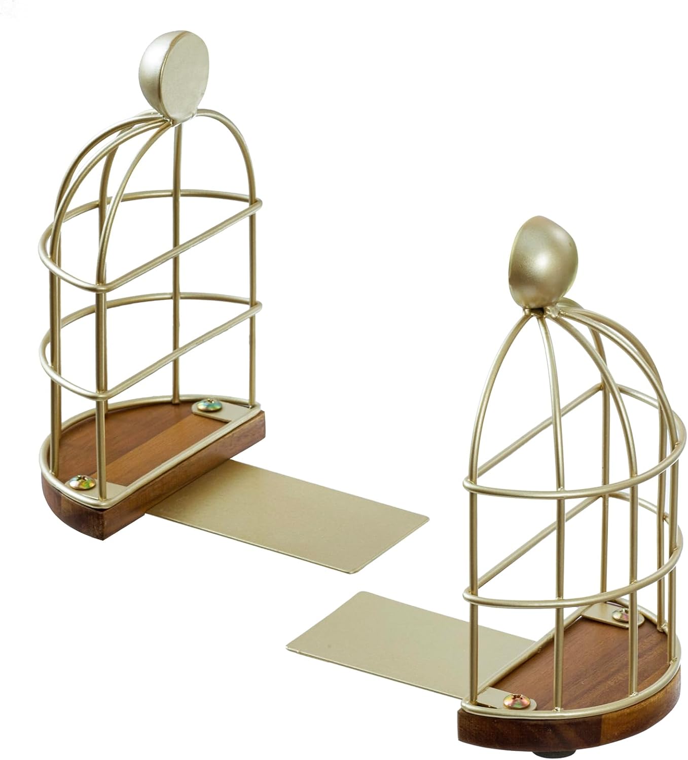 Vintage Brass Bookends / Gold