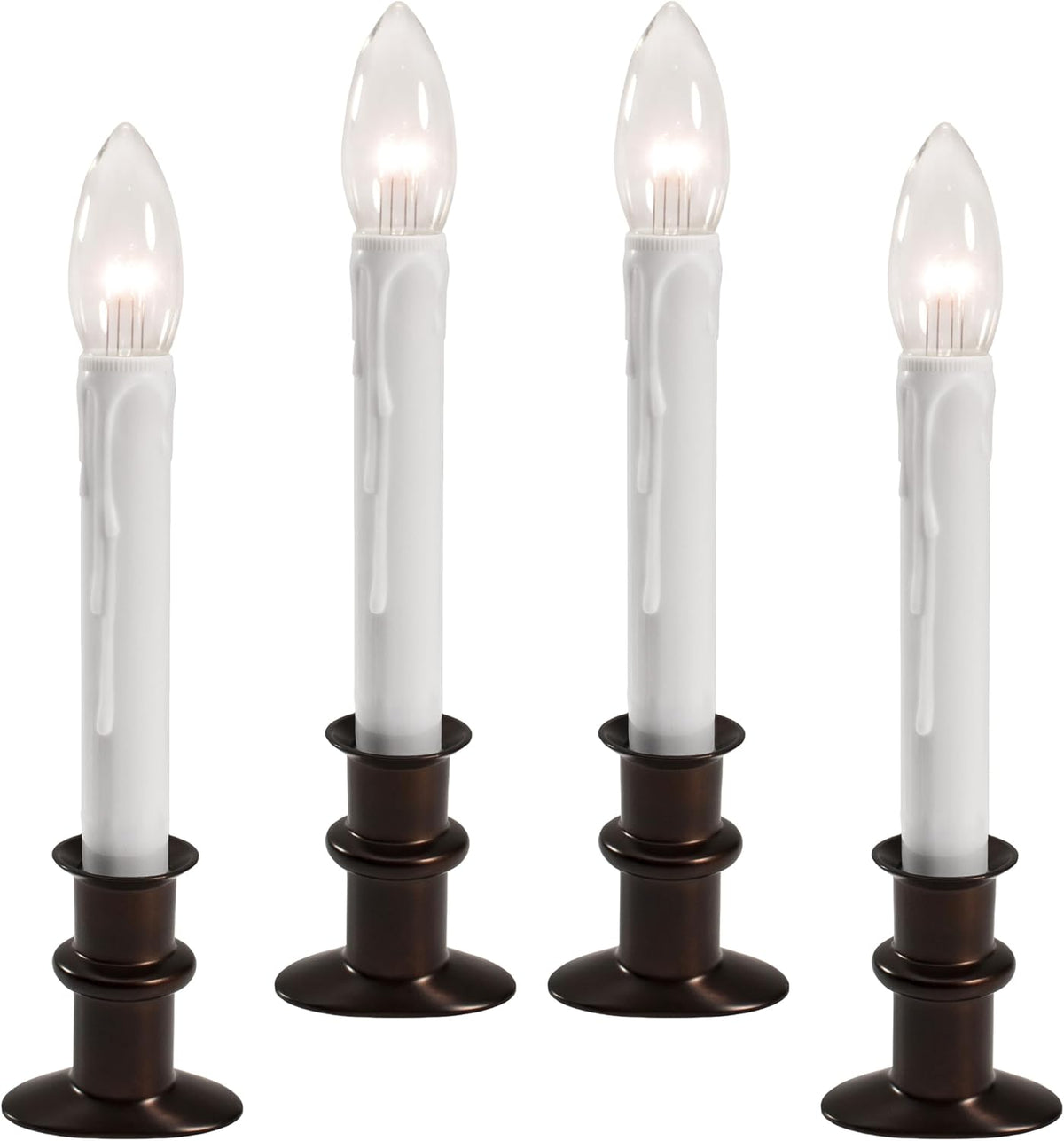 612 Vermont Ultra Bright Battery Operated LED Window Candles, Narrow Base