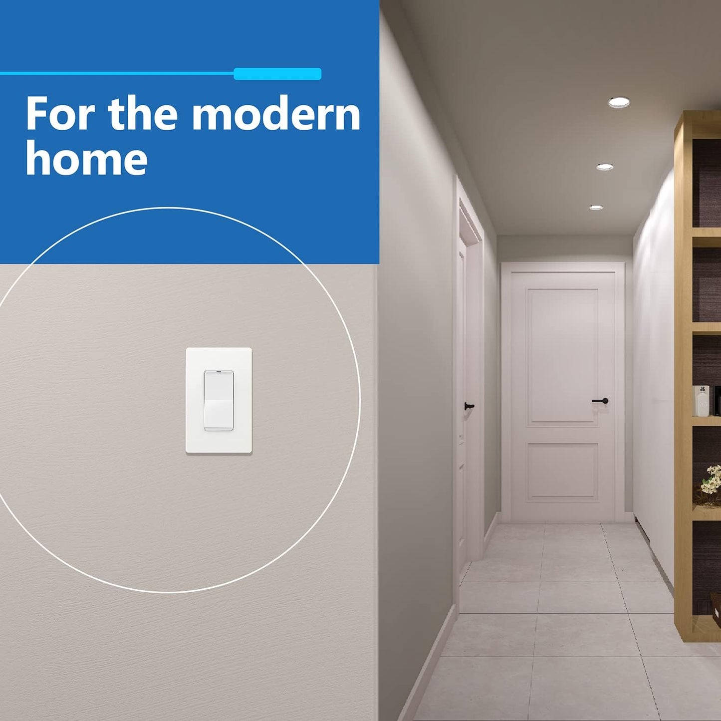 LIDER Decorator Switch Cover, Screwless Wall Plate, Matte White, 10-Pack | Mid-Size 1-Gang 4.88" x 3.11, Polycarbonate