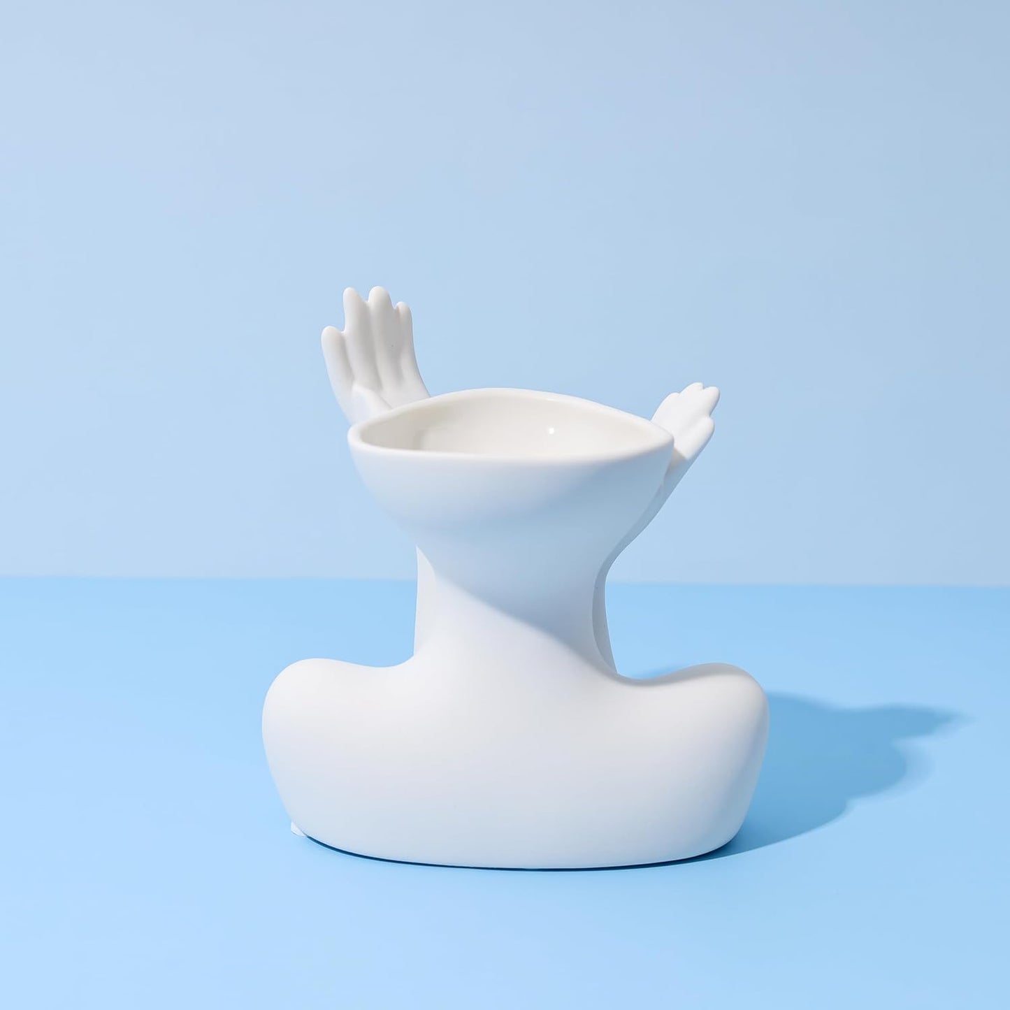 Elegant Hands Ceramic Vase / Luna-white