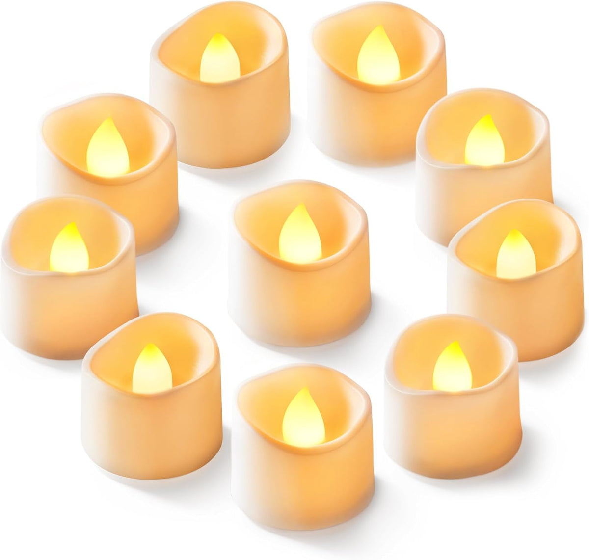 Homemory 12-Pack Flameless Tea Lights Candles Battery Operated, 200+ Hours