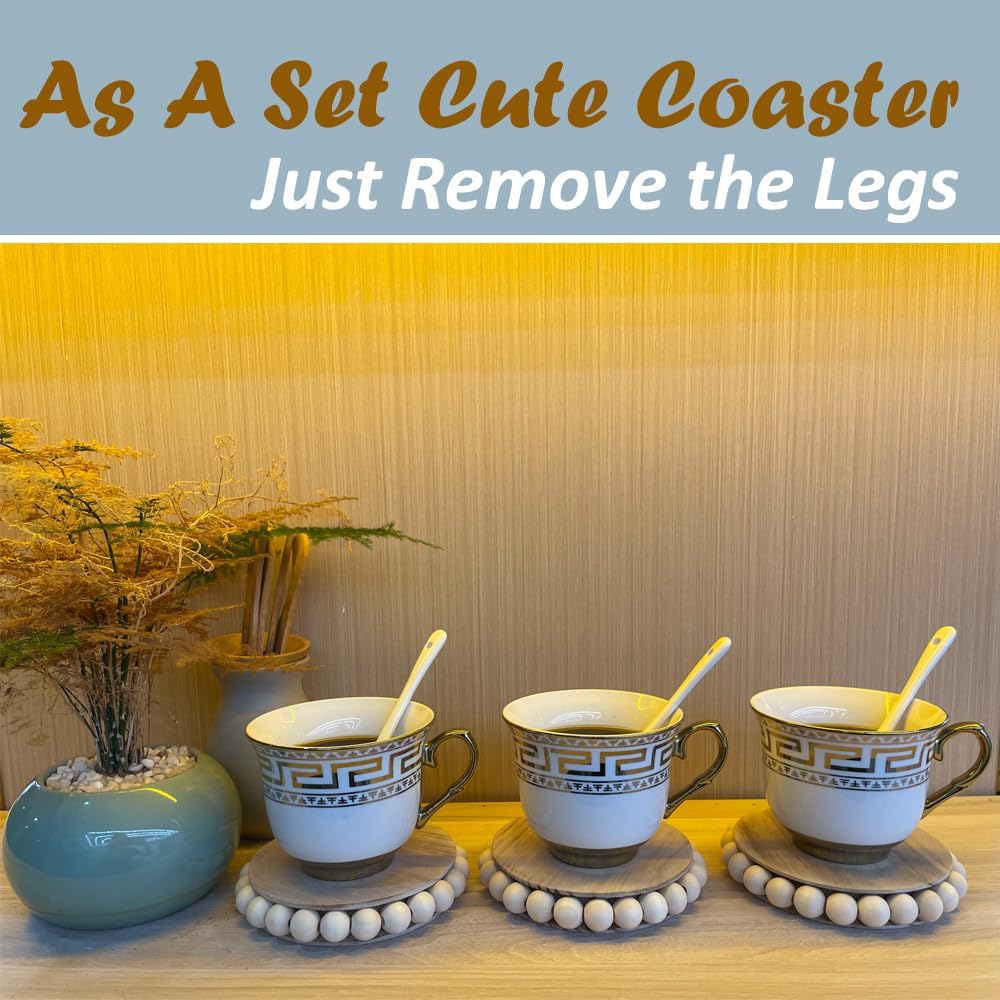 Small Wood Risers for Display / Mini Light Brown / 4 Inch / Set of 3