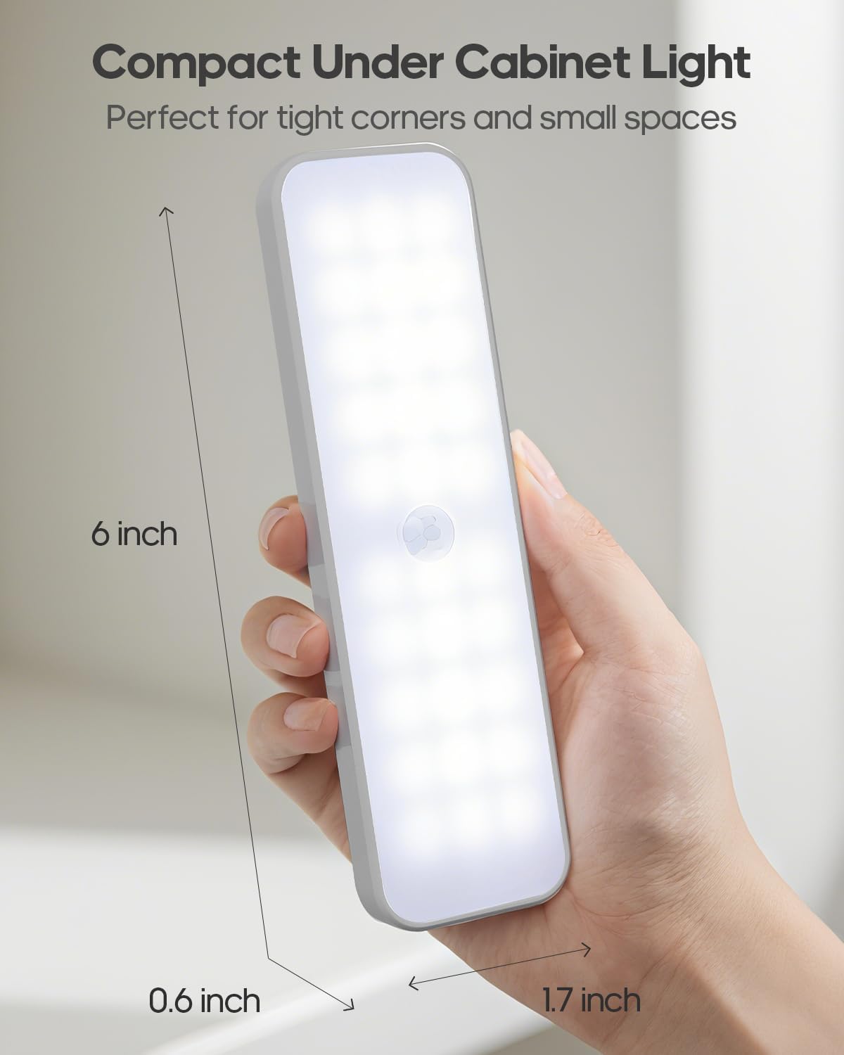 GOODEA 6" Under Cabinet Lighting with Charging Station, 6 Pack | Rechargeable Motion Sensor Light Indoor, 3CCT Dimmable
