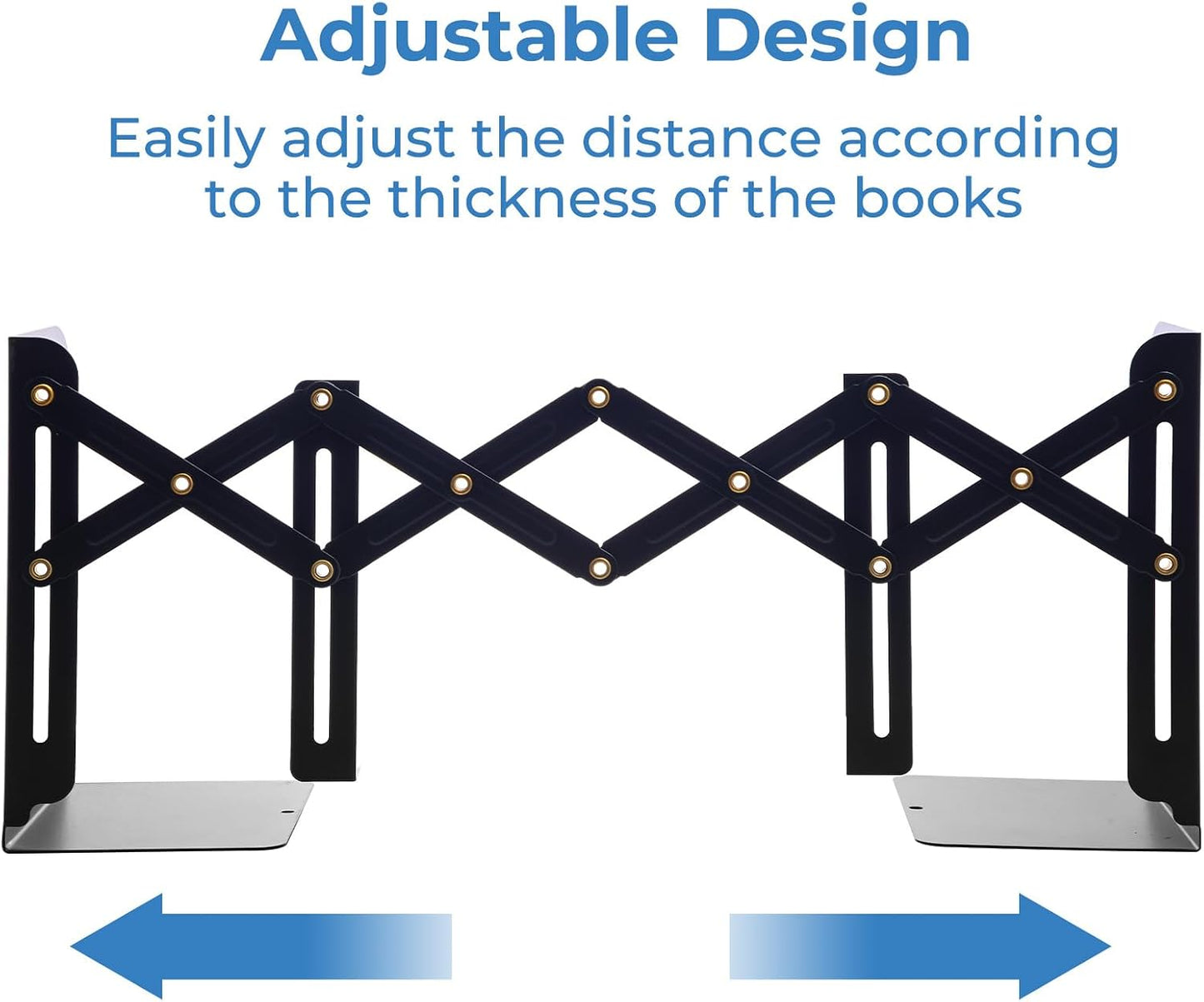Metal Bookend for Heavy Books / Black